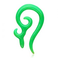 Devil's Horn Acrylic Ear Gauge Spiral Hanging Taper