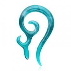 Devil's Horn Acrylic Ear Gauge Spiral Hanging Taper