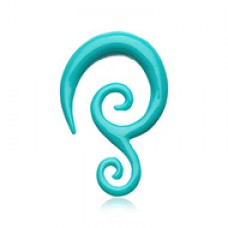 Double Tribal Spiral Acrylic Ear Gauge Spiral Hanging Taper