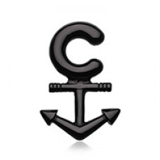 Classic Anchor Acrylic Ear Gauge Hanging Taper