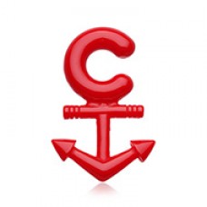 Classic Anchor Acrylic Ear Gauge Hanging Taper