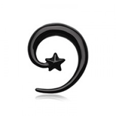 Falling Star Spiral Acrylic Ear Gauge Spiral Hanging Taper
