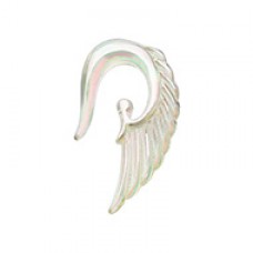 Iridescent Angelic Wing Acrylic Ear Gauge Hanger
