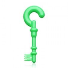 Classic Key Acrylic Ear Gauge Hanging Taper