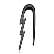 Lightning Bolt Acrylic Ear Gauge Buffalo Taper