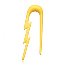 Lightning Bolt Acrylic Ear Gauge Buffalo Taper