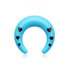 Love Struck Multi Hearts Acrylic Ear Gauge Buffalo Taper