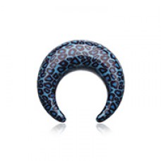 Retro Leopard Acrylic Ear Gauge Buffalo Taper