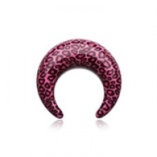 Retro Leopard Acrylic Ear Gauge Buffalo Taper