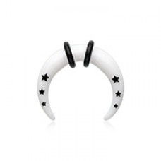 Falling Stars Acrylic Ear Gauge Buffalo Taper