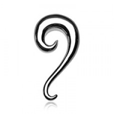 Swirl Claw Hook Steel Ear Gauge Hanging Taper 