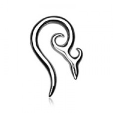 Devil's Horn Steel Ear Gauge Spiral Hanging Taper 