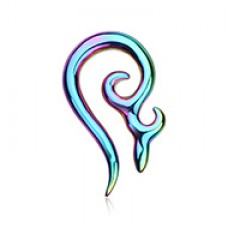 Colorline Devil's Horn Ear Gauge Hanging Taper