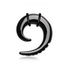 Colorline Tribal Carve Steel Ear Gauge Spiral Hanging Taper