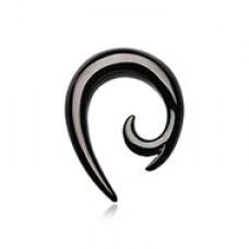Blackline Ivy Hook Steel Ear Gauge Spiral Hanging Taper 