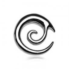 Twirl Fang Steel Ear Gauge Spiral Hanging Taper 