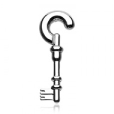 Classic Key Steel Ear Gauge Hanging Taper 