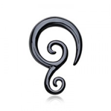 Colorline Tribal Swirls Ear Gauge Spiral Hanging Taper