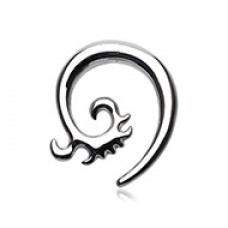 Oceanic Waves Steel Ear Gauge Spiral Hanging Taper