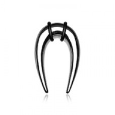 Extended Pincher Steel Ear Gauge Buffalo Taper 