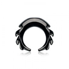 Blackline Sawtooth Pincher Steel Ear Gauge Buffalo Taper 