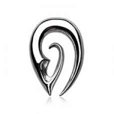Devious Steel Fang Ear Gauge Spiral Hanging Taper