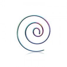 Colorline Steel Spiral Coiled Earring