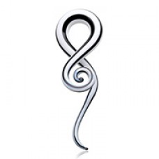 Octopus Striped Pyrex Glass Ear Taper Hanger 