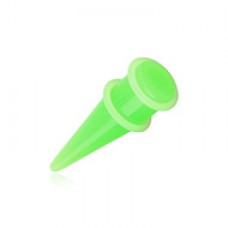 Solid Neon Shorty UV Acrylic Ear Stretching Taper