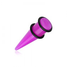Solid Neon Shorty UV Acrylic Ear Stretching Taper