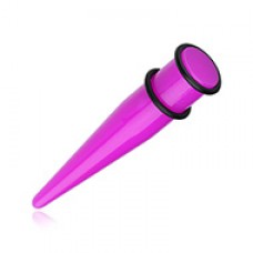 Solid Neon UV Acrylic Ear Stretching Taper