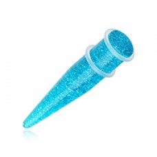 Glitter Shimmer UV Acrylic Ear Stretching Taper