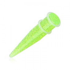 Glitter Shimmer UV Acrylic Ear Stretching Taper