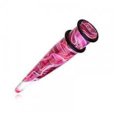 Marble Lava UV Acrylic Ear Stretching Taper