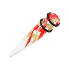 Pinstripe Swirls UV Acrylic Ear Stretching Taper