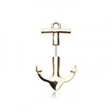 Golden Anchor Fake Taper Earring