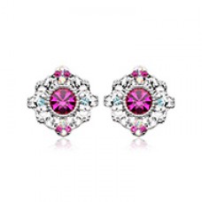 Vintage Boho Filigree Flower Ear Stud Earrings