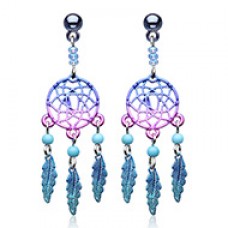 Colorline Dreamcatcher Feather Earring
