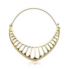 Golden Viking Brass Ear Hoop Earrings