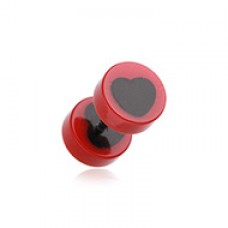 Adorable Heart Acrylic Fake Plug