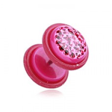 Multi-Sprinkle Dot Acrylic Fake Plug with O-Rings