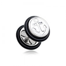 Anchor Icon Steel Fake Plug with O-Rings