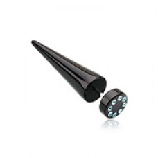 Gem Rimmed Acrylic Fake Taper