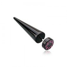 Gem Rimmed Acrylic Fake Taper