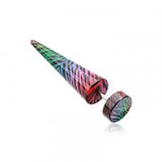 Rainbow Zebra Full Pattern Fake Taper