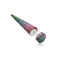 Rainbow Zebra Pattern Fake Taper