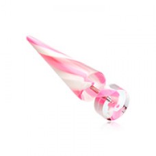 Swirl Stripe UV Acrylic Fake Taper