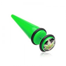 Fresh Pot Leaf Acrylic Fake Taper With O-Rings