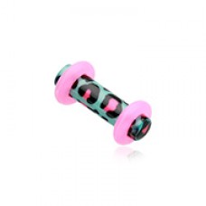 Retro Leopard Acrylic No Flare Ear Gauge Plug