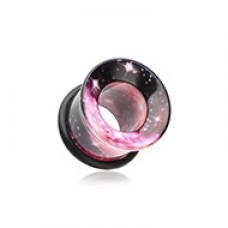 Galaxy Shine Single Flared Ear Gauge Tunnel Plug